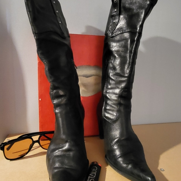 Black size 36 (7.5) Italian made   Zita Maria boots. - Picture 4 of 8